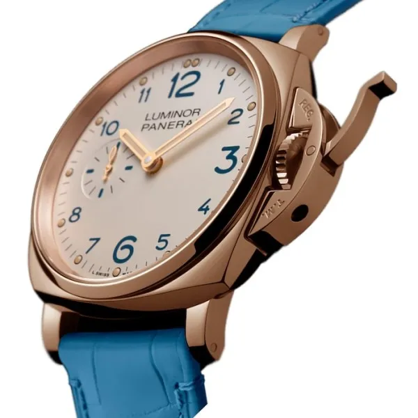 Panerai Luminor Due Men Automatic Ivory Alligator Watch PAM00741 - Bestter Watches