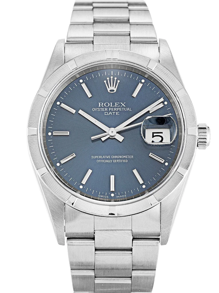 Rolex Oyster Perpetual Date 34mm Blue Dial 15210 - Bestter Watches
