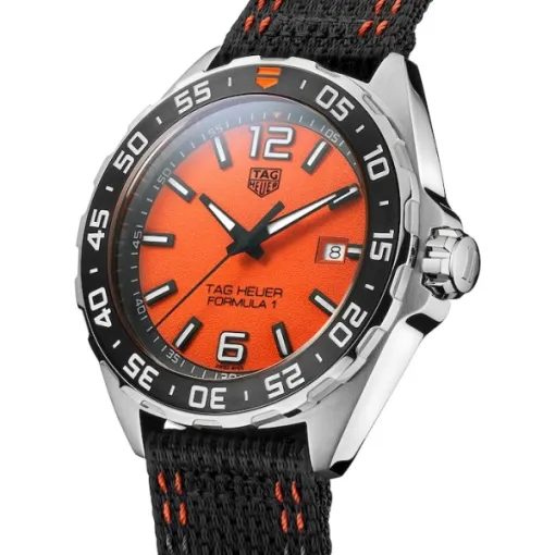 TAG Heuer Formula 1 Men Quartz Orange Canvas Watch WAZ101A.FC8305 - Bestter Watches
