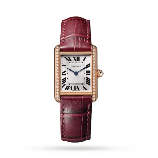 Cartier Tank Louis Women Automatic Silver Leather Watch WJTA0037 - Bestter Watches