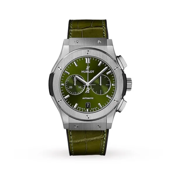 Hublot Classic Fusion Men Automatic Green Alligator Watch 541.NX.8970.LR - Bestter Watches