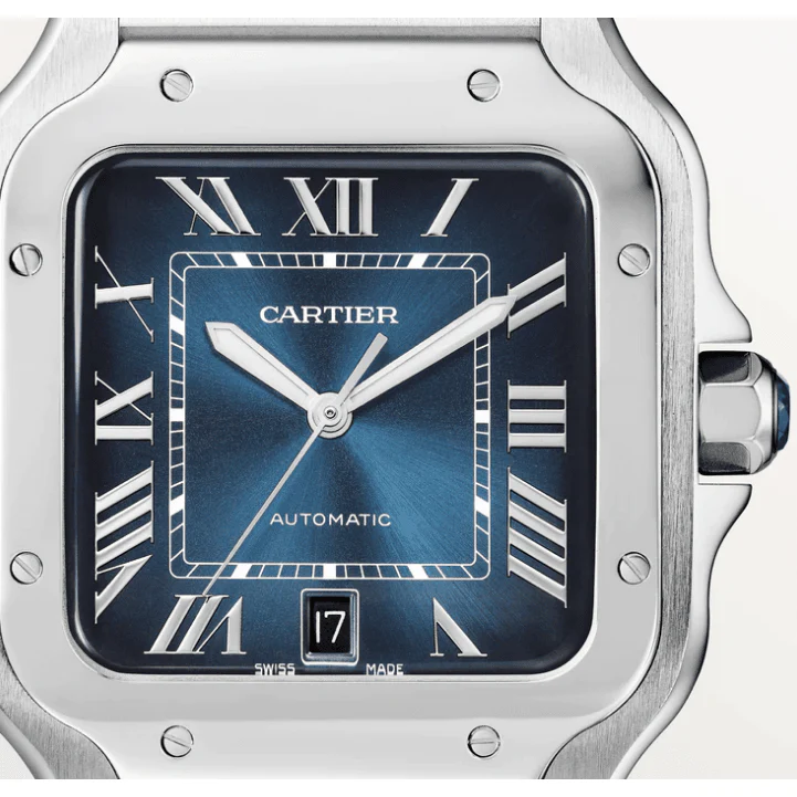 Cartier Santos de Cartier Men Automatic Blue Stainless Steel Watch WSSA0030 - Bestter Watches