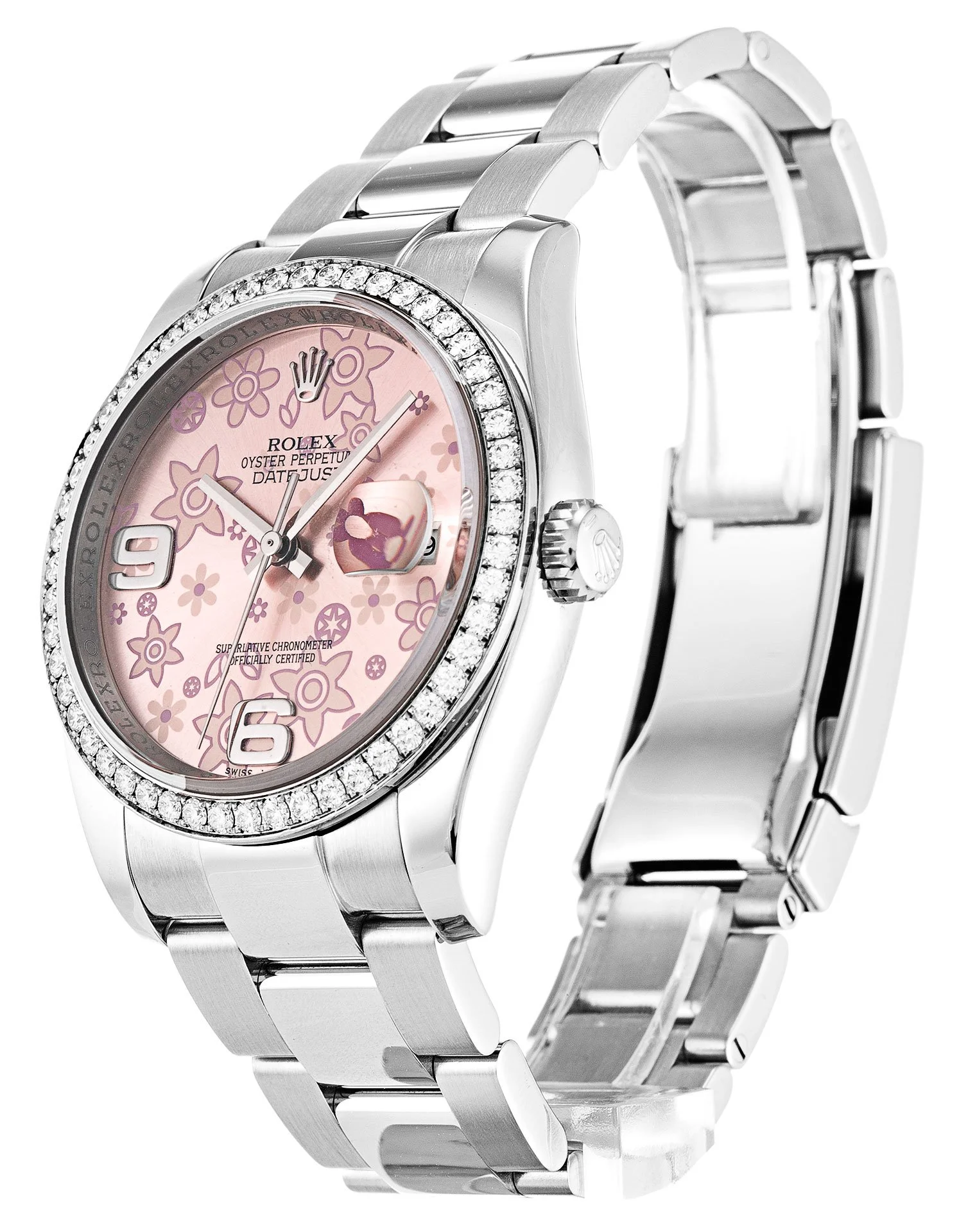 Rolex Datejust 36mm Pink Floral Dial 116244 - Bestter Watches