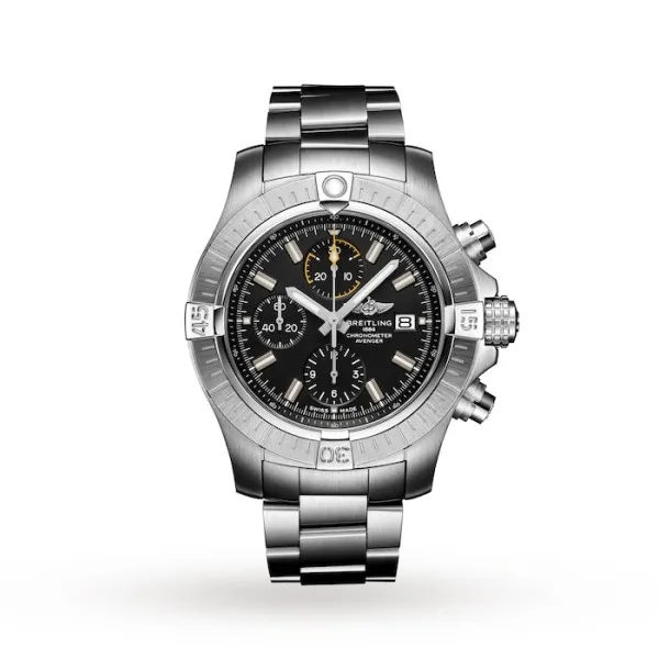 Breitling Avenger Men Automatic Black Stainless Steel Watch A13317101B1A1 - Bestter Watches