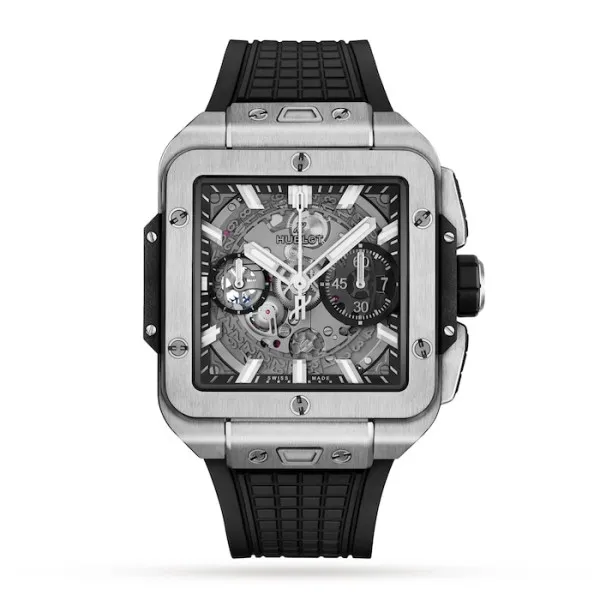 Hublot Square Bang Men Automatic Skeleton Rubber Watch 821.NX.0170.RX - Bestter Watches