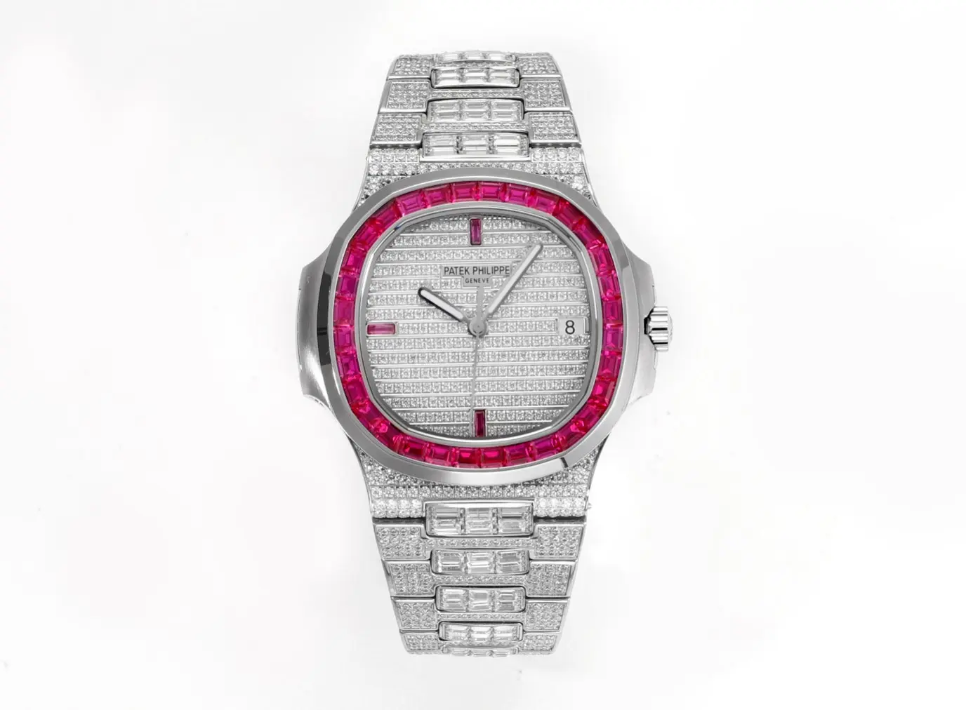 Patek Philippe White Gold Ruby Nautilus Watch - Bestter Watches