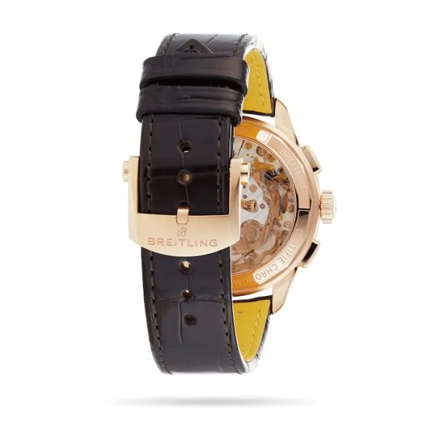 Breitling Premier Men Silver Alligator Watch RB0930371G1P1 - Bestter Watches