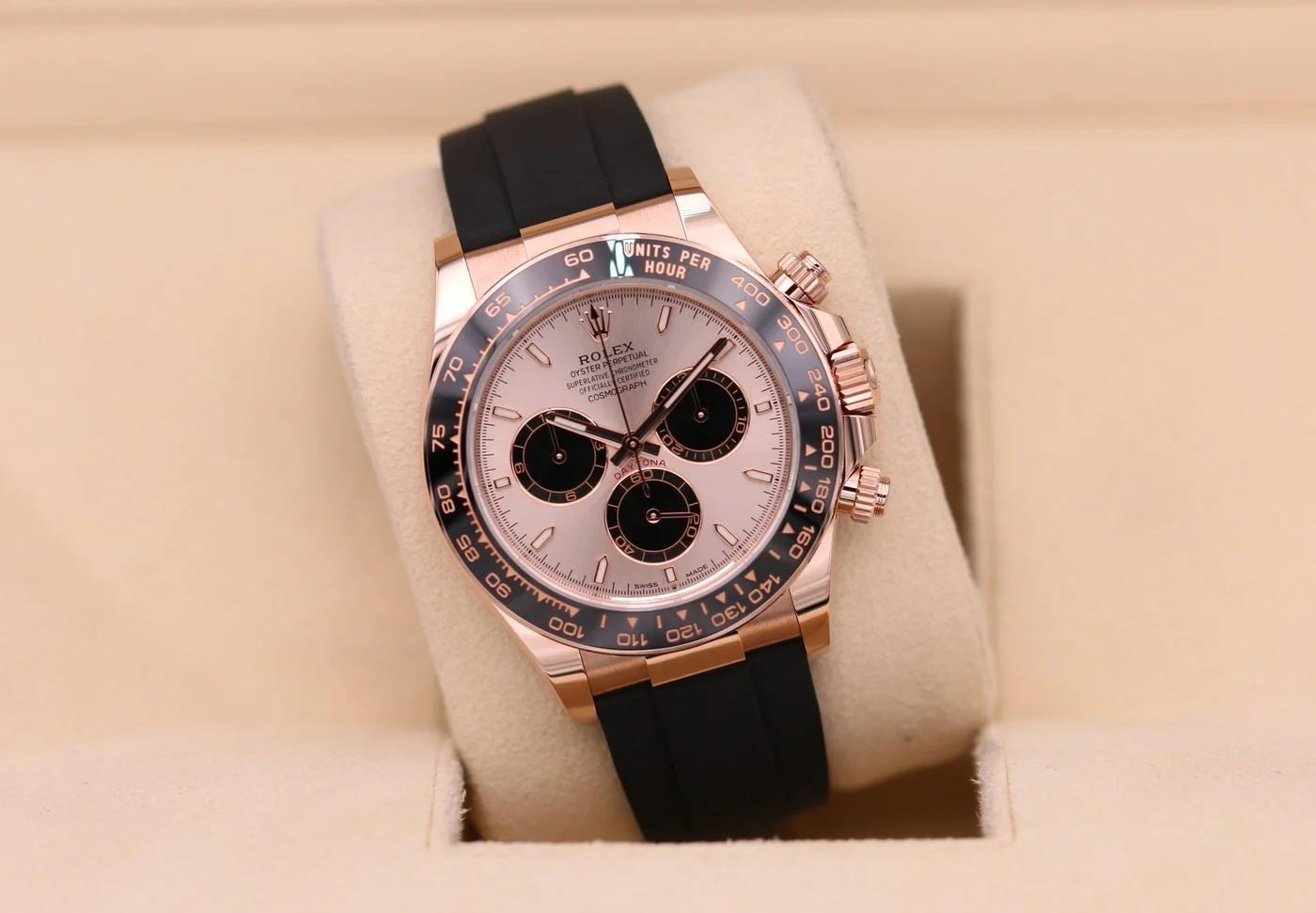 Superclone Rolex Daytona 40 mm Sundust Dial in Everose Gold 126515LN - Bestter Watches