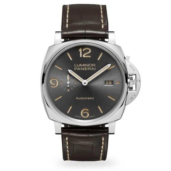 Panerai Luminor Due Men Automatic Black Alligator Watch PAM00943 - Bestter Watches