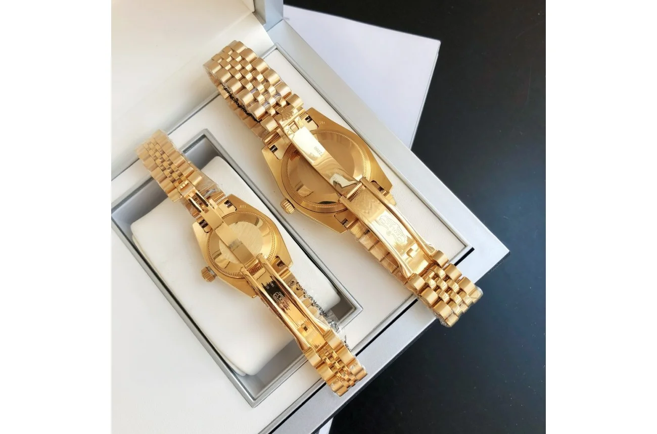 Couple Watches Rolex Datejust 36/28mm RG/RG Jub Gold/Dial - Bestter Watches