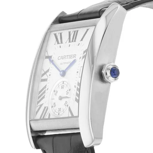 Cartier Tank MC Men Automatic Silver Alligator Watch W5330003 - Bestter Watches