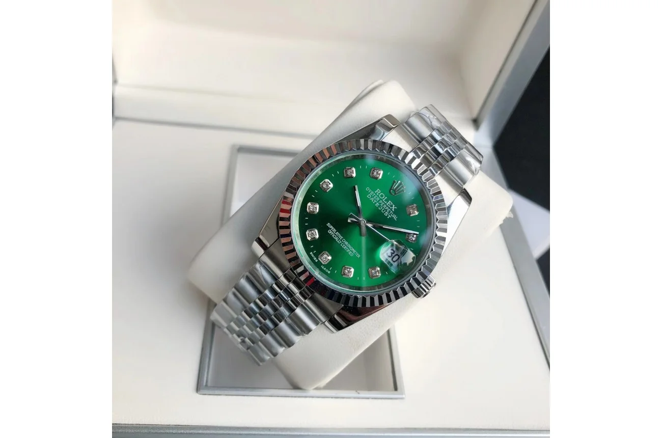 Couple Watches Rolex Datejust 36/28mm SS/SS Jub Green/Dia - Bestter Watches