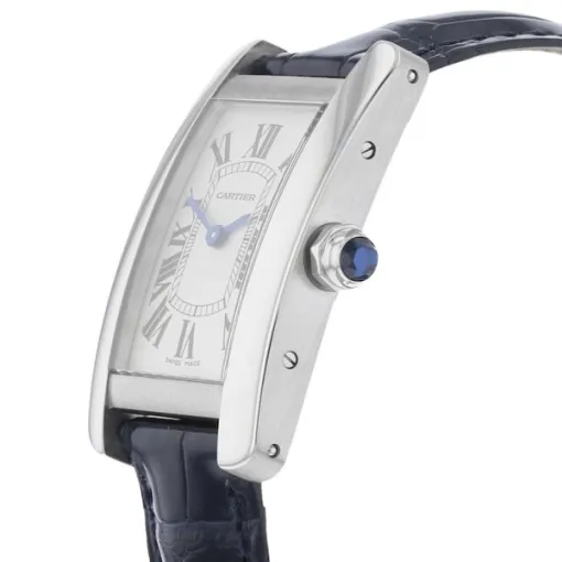 Cartier Tank Américaine Women Quartz Silver Alligator Watch WSTA0043 - Bestter Watches