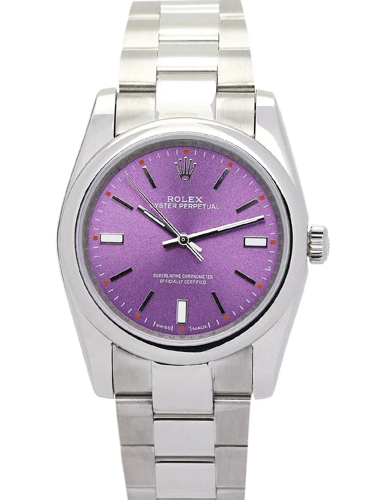 Rolex Oyster Perpetual Lady 31mm Purple Dial 177200 - Bestter Watches
