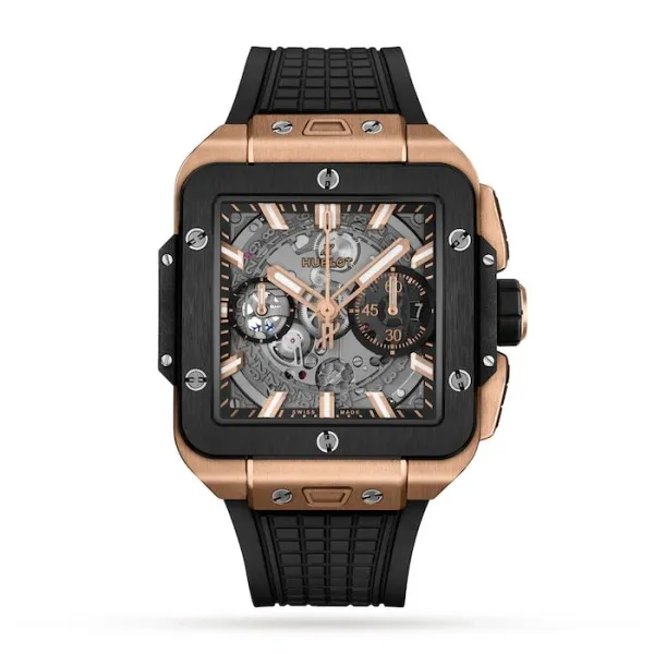 Hublot Square Bang Men Automatic Skeleton Rubber Watch 821.OM.0180.RX - Bestter Watches
