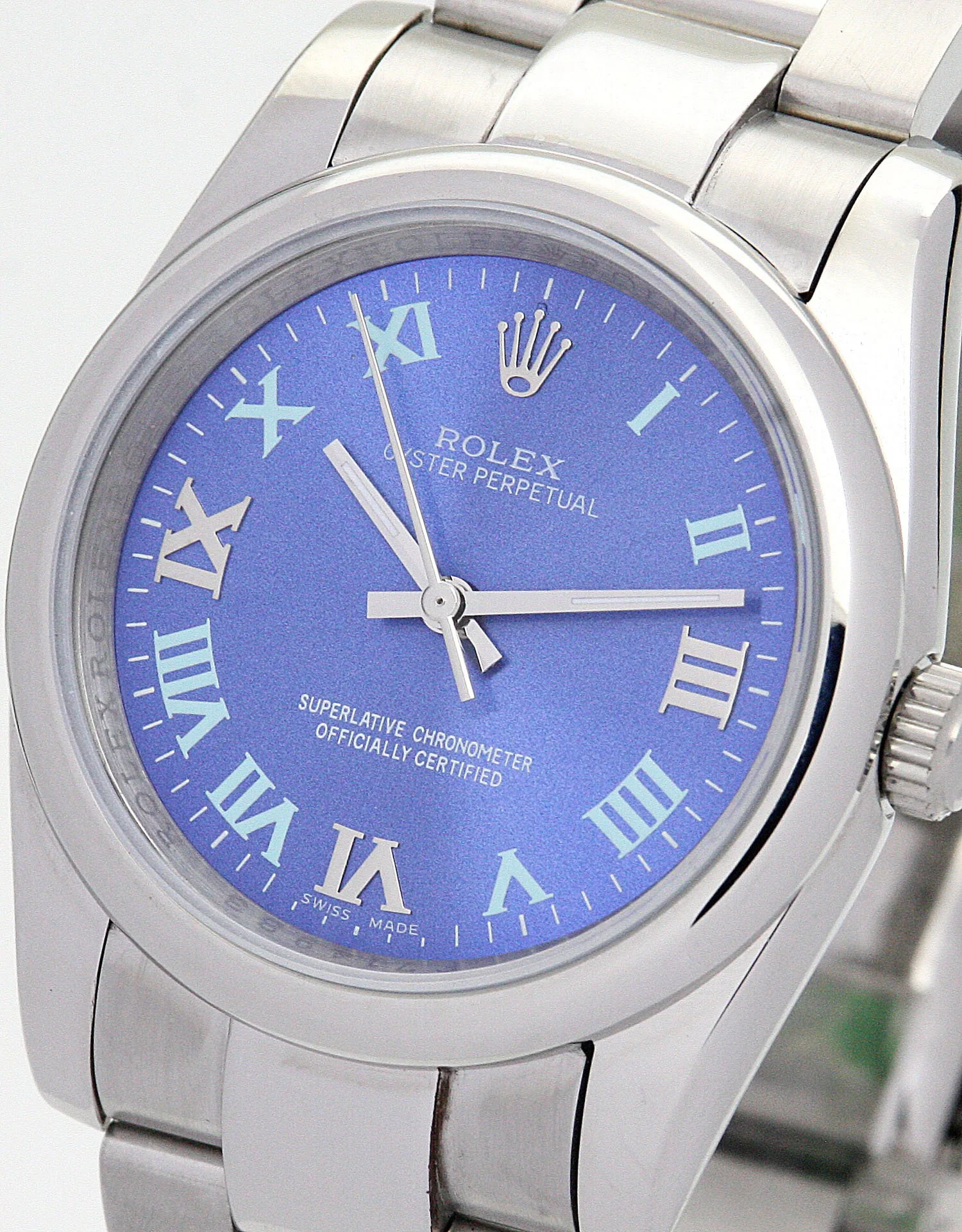 Rolex Oyster Perpetual Lady 31mm Blue Dial 177200 - Bestter Watches
