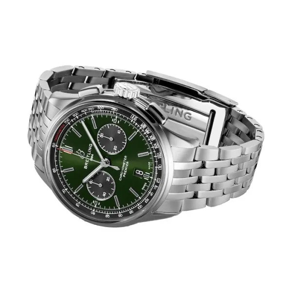 Breitling Premier Men Automatic Green Stainless Steel Watch AB0118221L1A1 - Bestter Watches