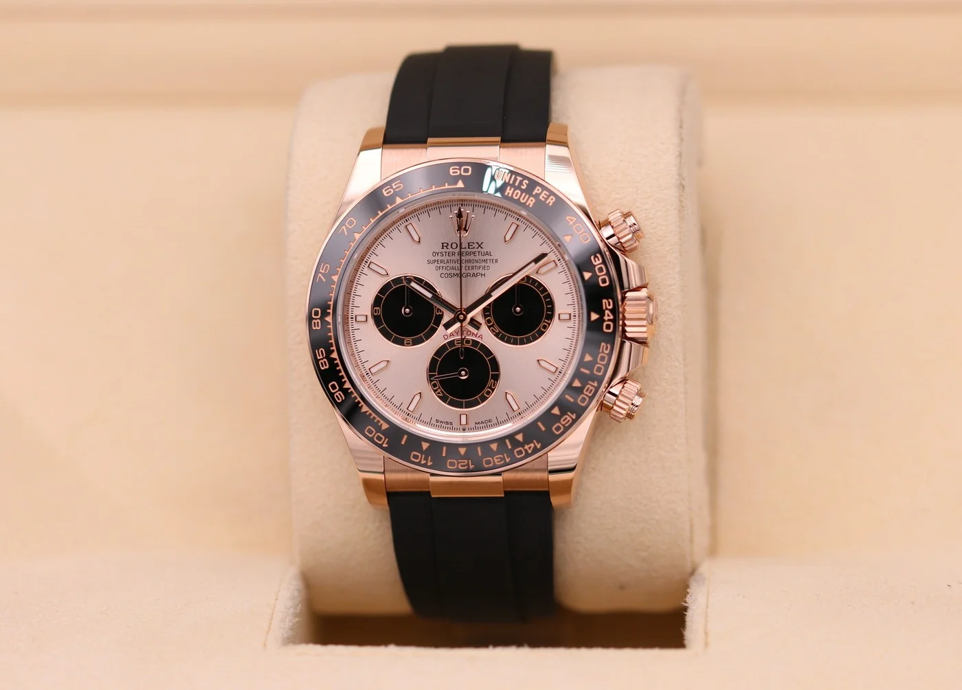 Superclone Rolex Daytona 40 mm Sundust Dial in Everose Gold 126515LN - Bestter Watches