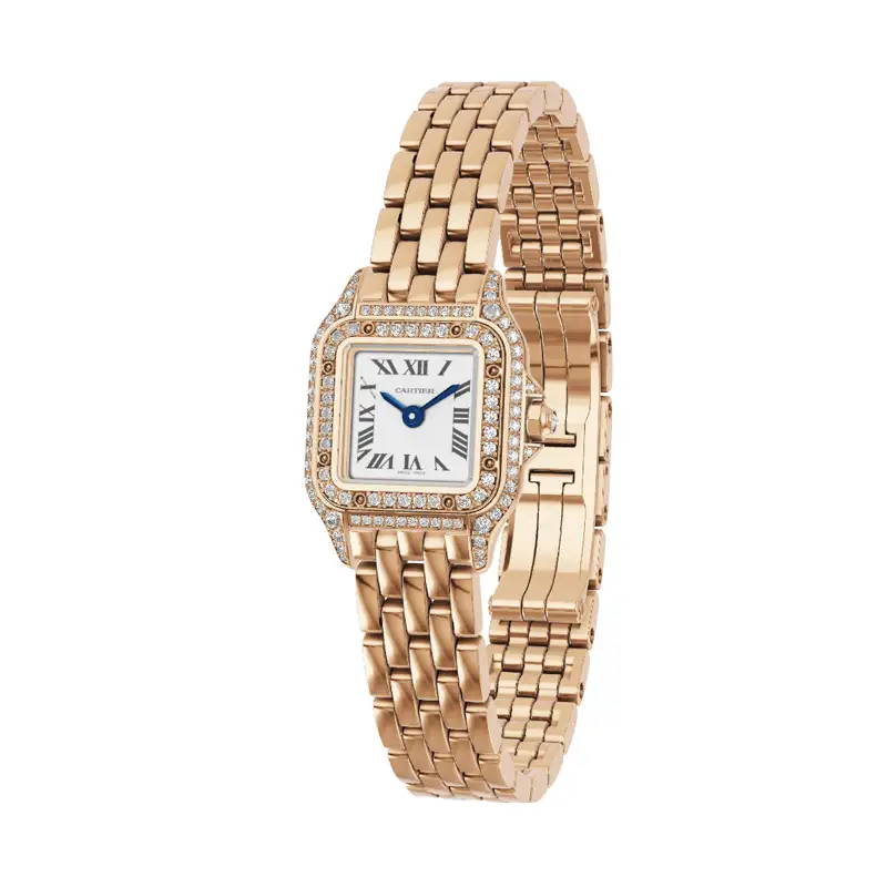Cartier Panthère de Cartier Women Quartz White 18ct Rose Gold Watch WJPN0020 - Bestter Watches