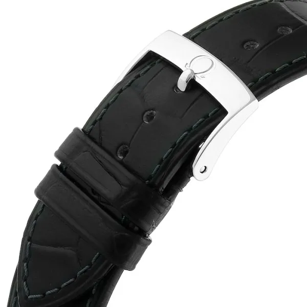 Omega De Ville Men Automatic Blue Leather Watch O42413402003001 - Bestter Watches