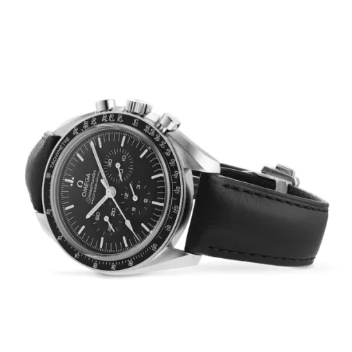 Omega Speedmaster Men Automatic Black Leather Watch O31032425001002 - Bestter Watches