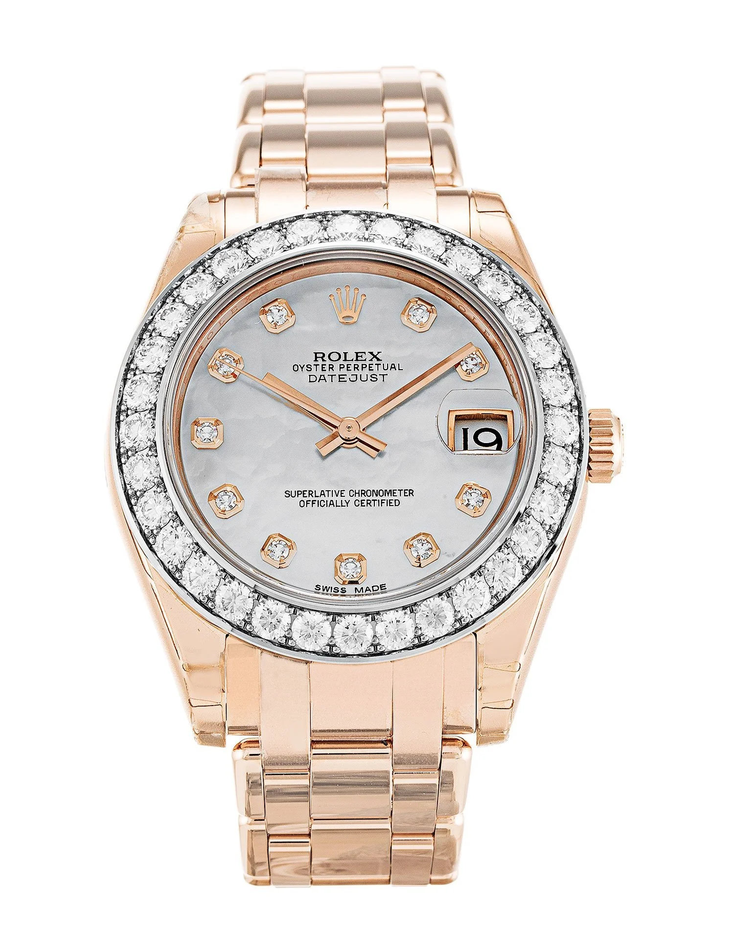 Rolex Pearlmaster 34mm Mother of Pearl Dial 81285 - Bestter Watches