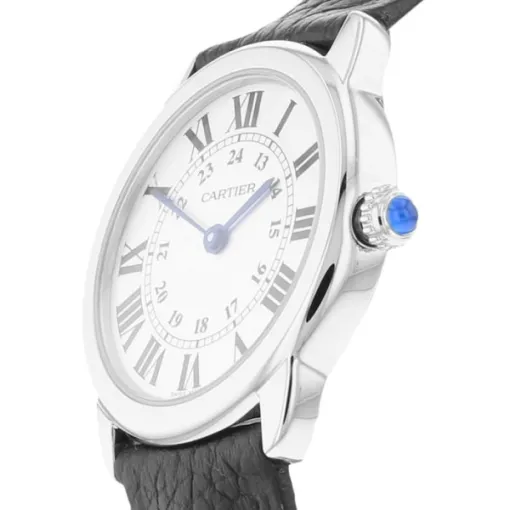 Cartier Ronde de Cartier Women Quartz Silver Leather Watch WSRN0019 - Bestter Watches