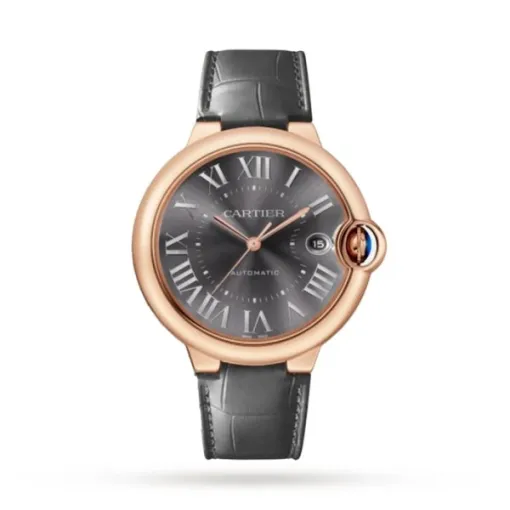 Cartier Ballon Bleu de Cartier Men Automatic Grey Alligator Watch WGBB0050 - Bestter Watches