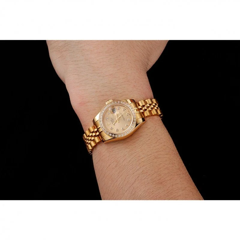 Superclone Rolex Datejust 28mm Gold Dial 1454096 - Bestter Watches