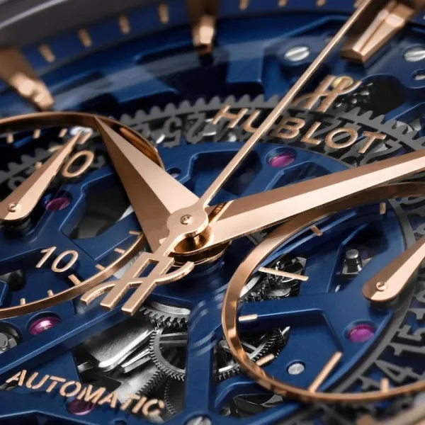 Hublot Classic Fusion Men Automatic Blue Rubber Watch 525.OX.5180.RX.ORL21 - Bestter Watches