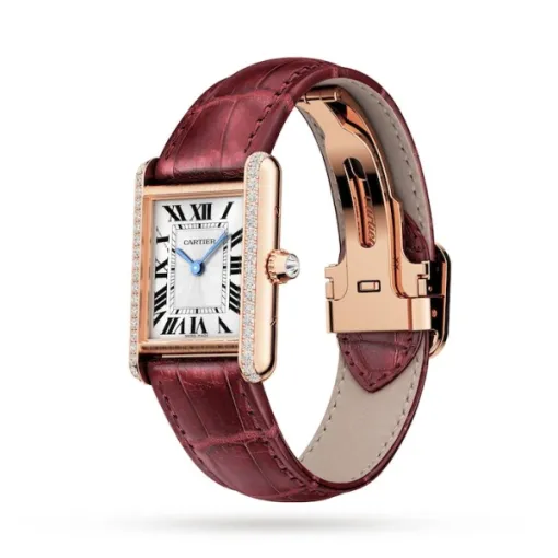 Cartier Tank Louis Women Automatic Silver Leather Watch WJTA0037 - Bestter Watches