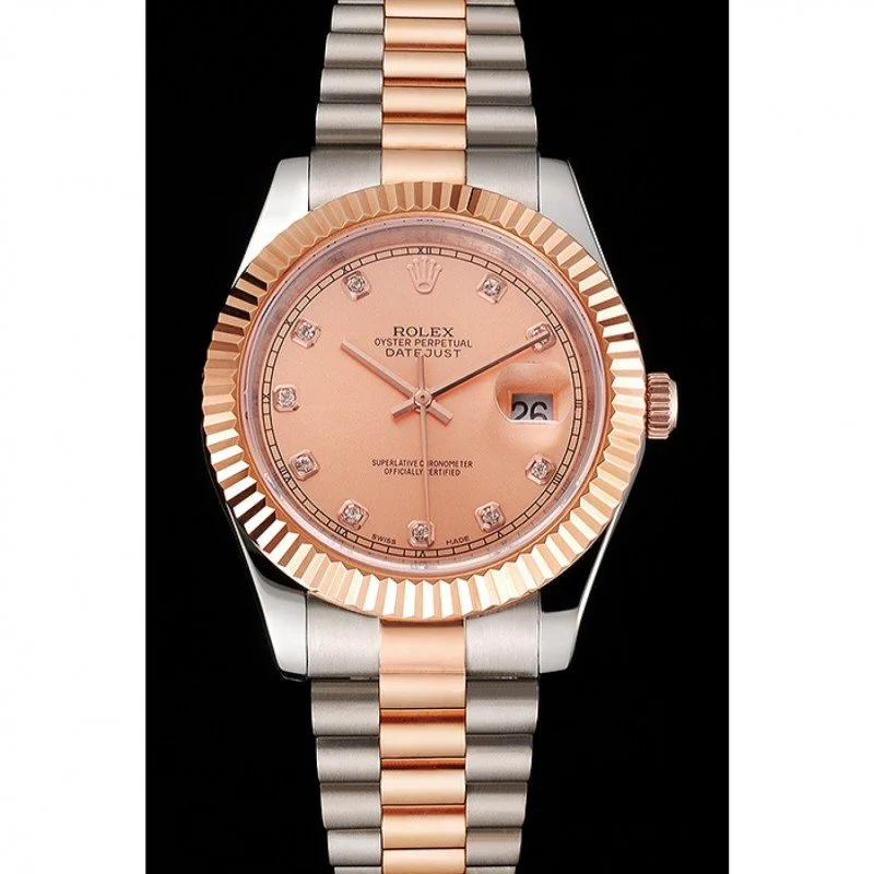 Superclone Rolex Datejust 41mm Rose-Gold Dial REP016816 - Bestter Watches