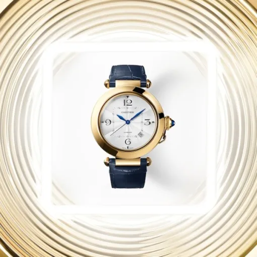 Cartier Pasha de Cartier Men Automatic Silver Alligator Watch WGPA0007 - Bestter Watches