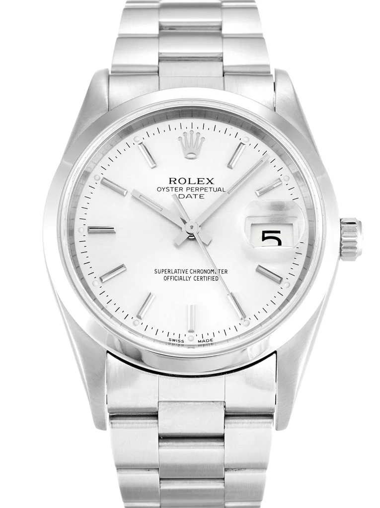 Rolex Oyster Perpetual Date 34mm Silver Dial 15200 - Bestter Watches
