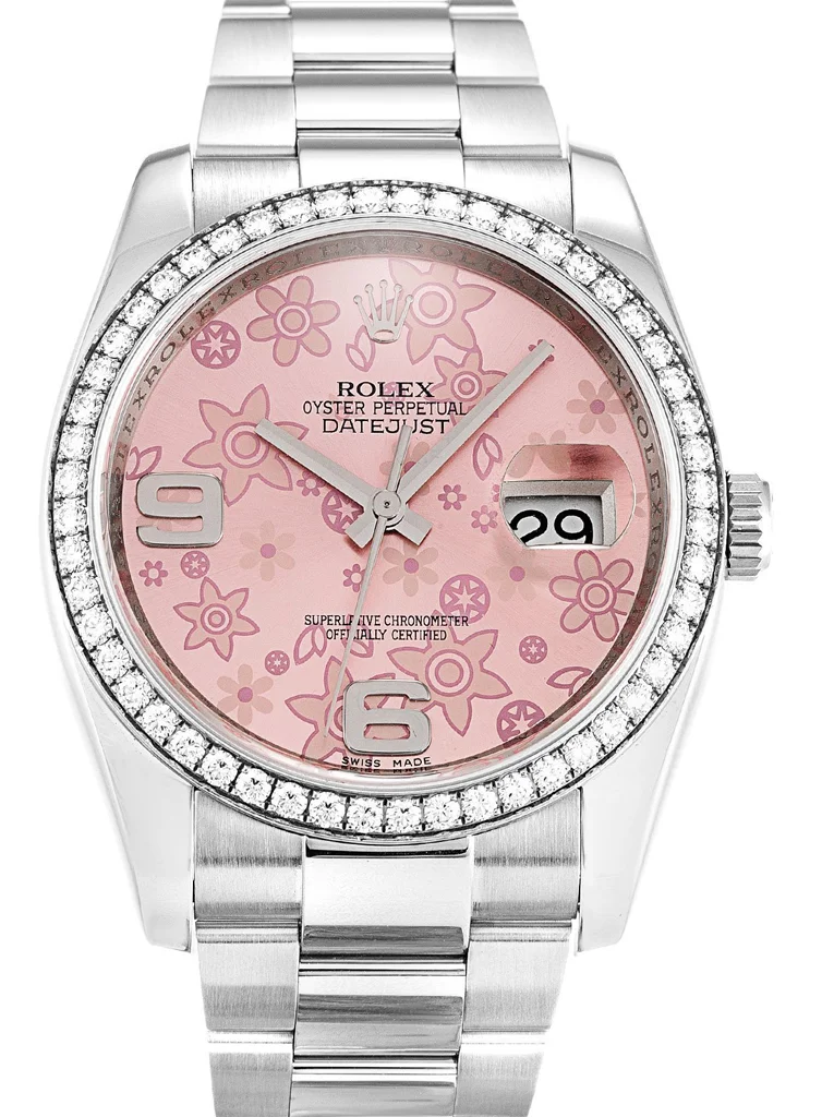 Rolex Datejust 36mm Pink Floral Dial 116244 - Bestter Watches