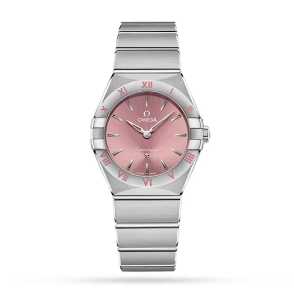 Omega Constellation Women Quartz Pink Stainless Steel Watch O13110286011001 - Bestter Watches