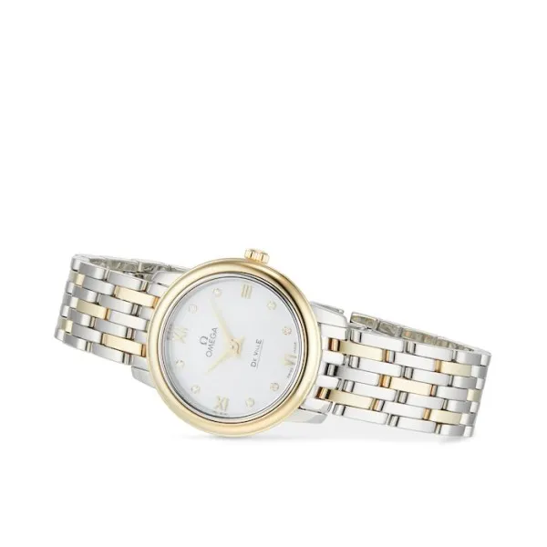 Omega De Ville Women Quartz Mother of Pearl 18ct Yellow Gold Watch O42420246055001 - Bestter Watches