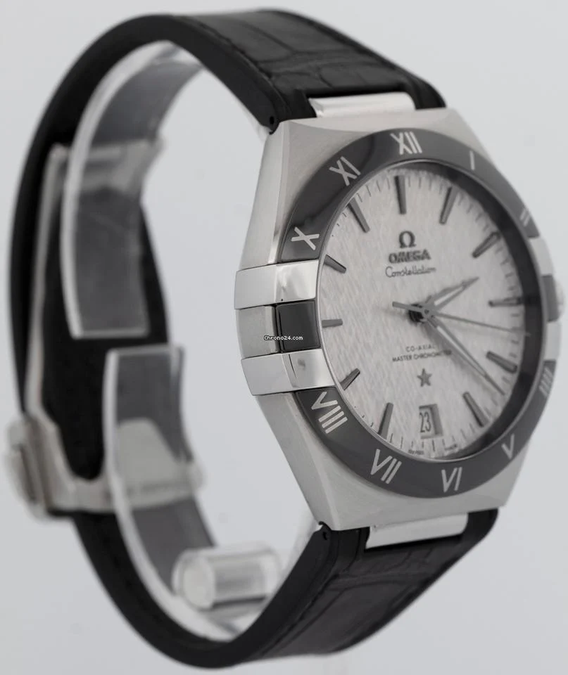 Omega Constellation Men Automatic Grey Rubber Watch O13112412106001 - Bestter Watches