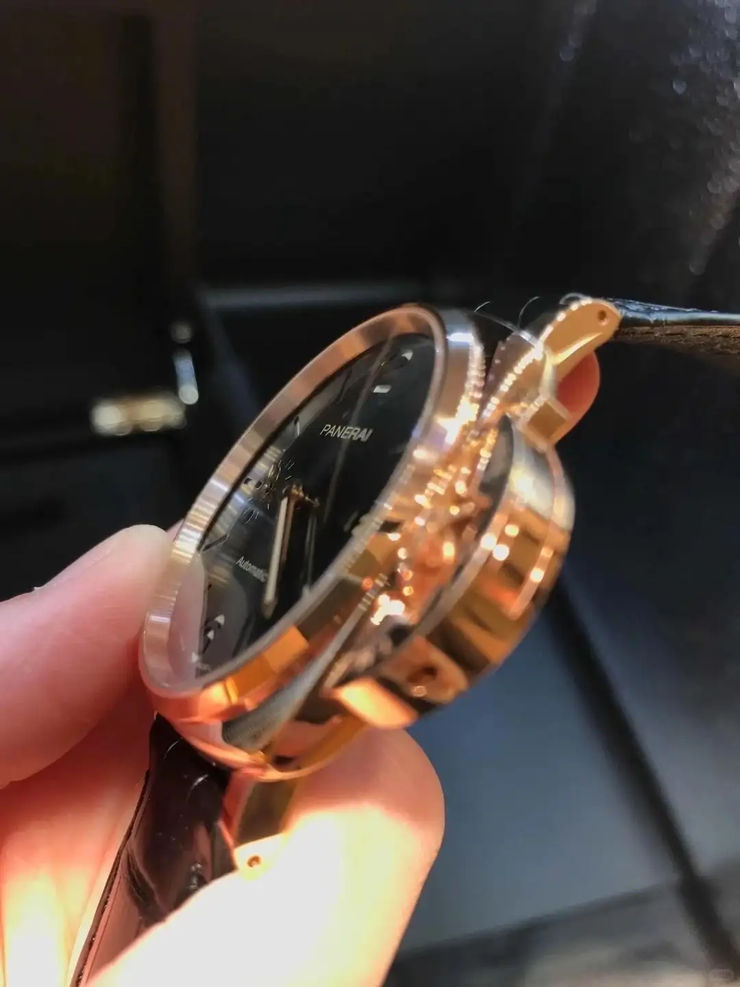 Panerai Luminor Due Men Automatic Black Alligator Watch PAM01029 - Bestter Watches