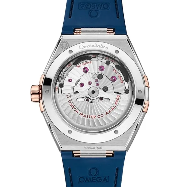 Omega Constellation Men Automatic Blue Leather Watch O13123412103001 - Bestter Watches