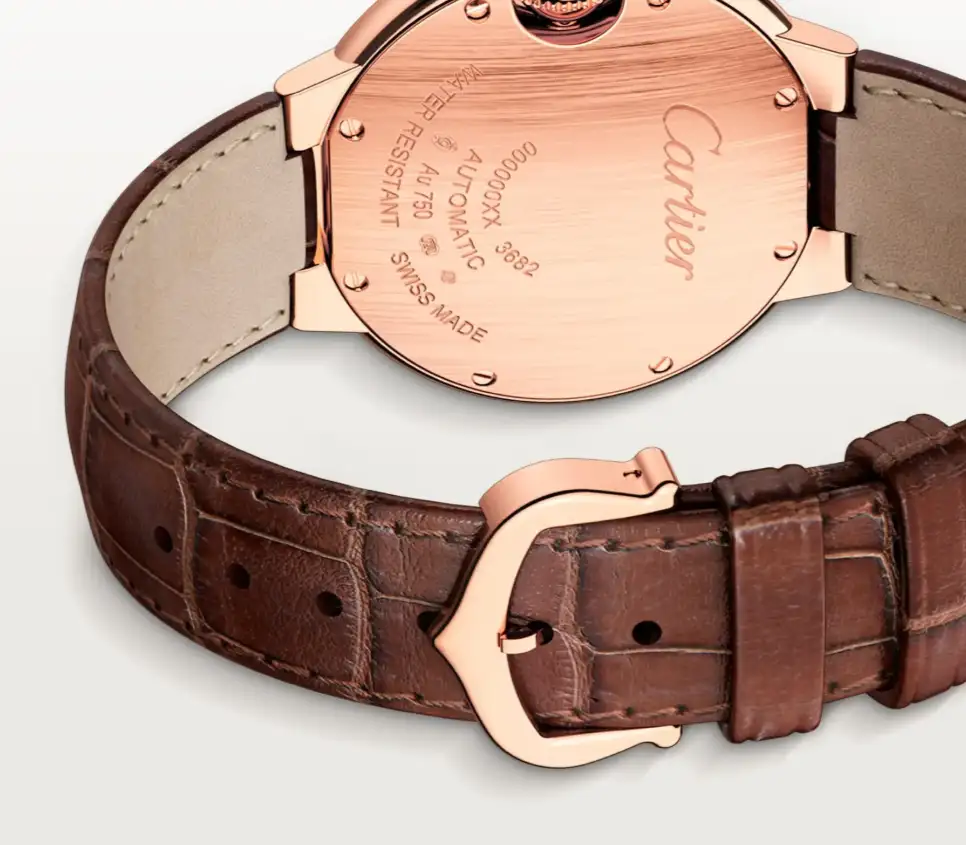 Cartier Ballon Bleu de Cartier Men Automatic Silver 18ct Rose Gold Watch WGBB0035 - Bestter Watches