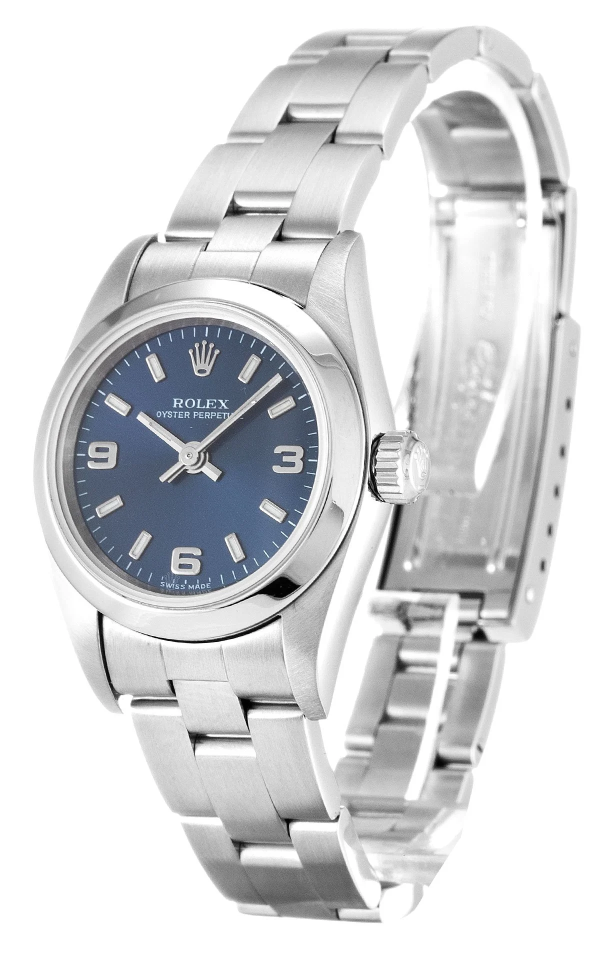 Rolex Oyster Perpetual Lady 24mm Blue Dial 76080 - Bestter Watches
