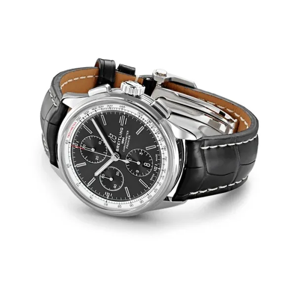 Breitling Premier Men Automatic Black Crocodile Watch A13315351B1P1 - Bestter Watches