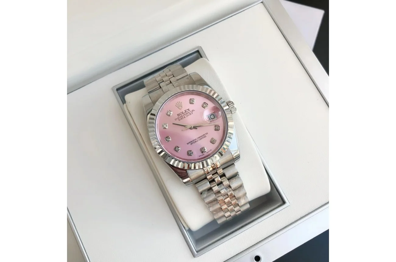 Couple Watches Rolex Datejust 36/28mm SS/SS Jub Pink/Dial - Bestter Watches