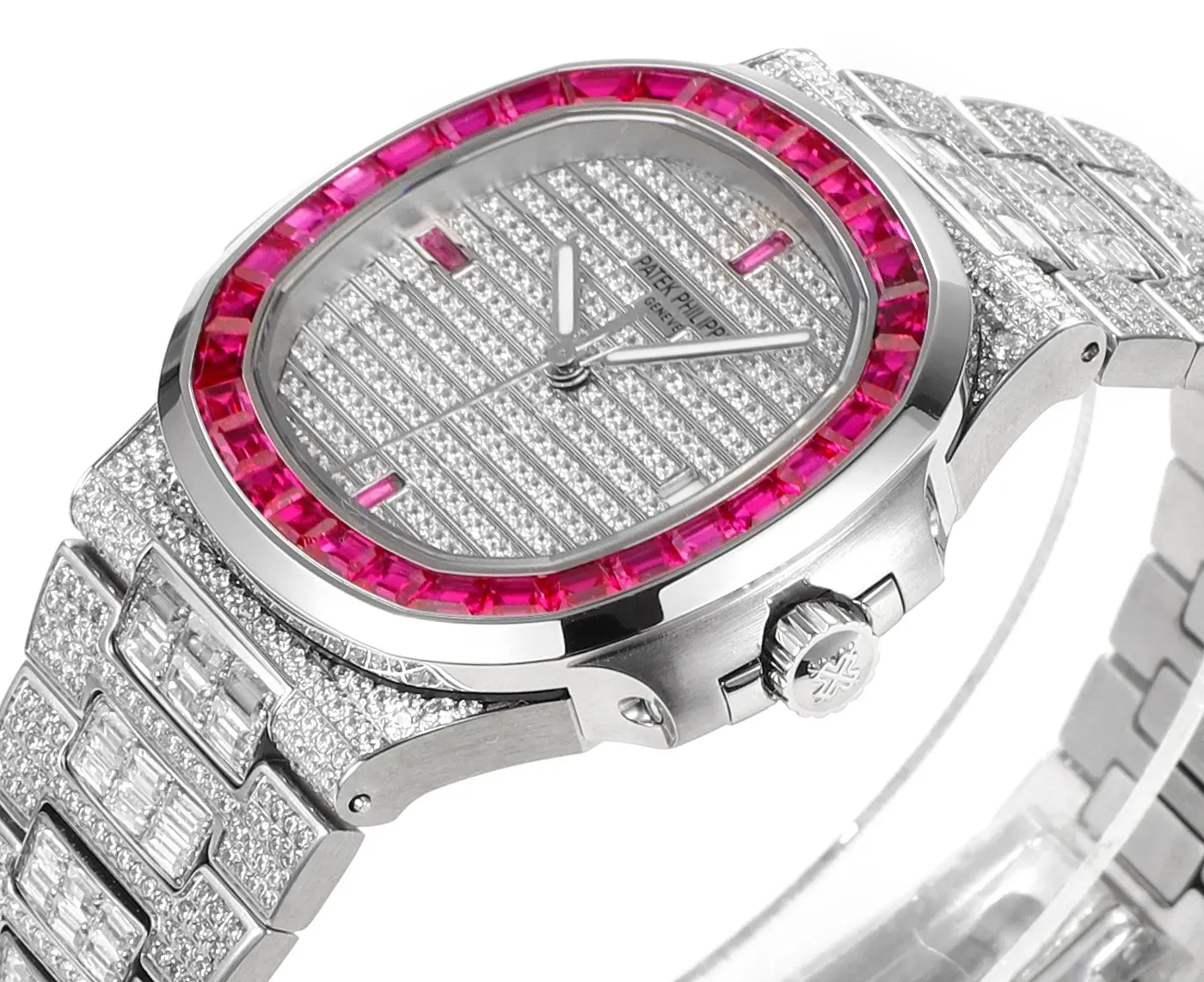 Patek Philippe White Gold Ruby Nautilus Watch - Bestter Watches