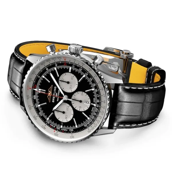 Breitling Navitimer Men Automatic Black Alligator Watch AB0137211B1P1 - Bestter Watches
