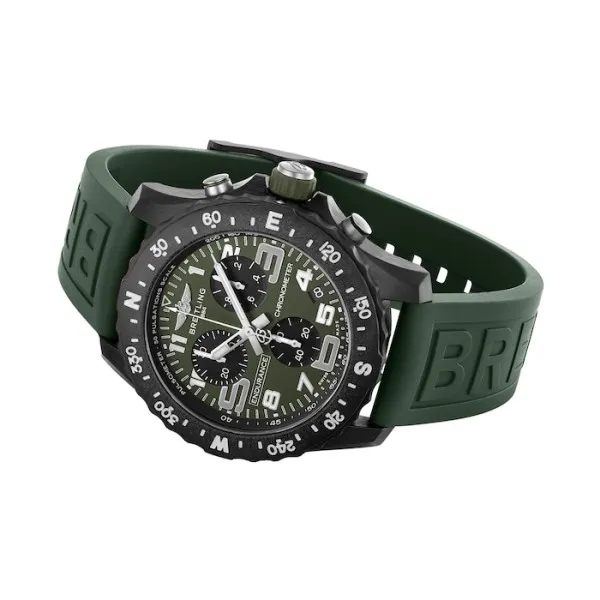 Breitling Endurance Pro Men Quartz Green Rubber Watch X823106B1L1S1 - Bestter Watches