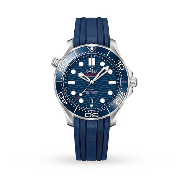 Omega Seamaster Men Automatic Blue Rubber Watch O21032422003001 - Bestter Watches