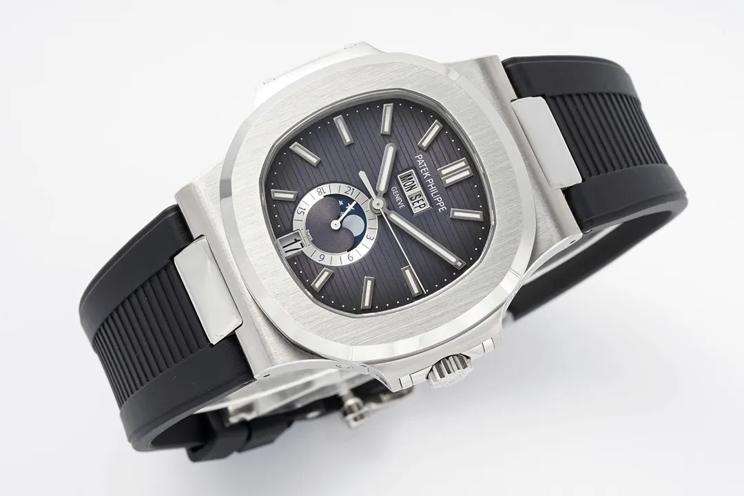 Patek Philippe Nautilus Blue Rubber Strap Watch - Bestter Watches