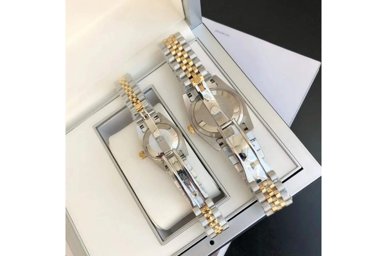 Couple Watches Rolex Datejust 36/28mm RG/SS Jub Sliver/Dia - Bestter Watches